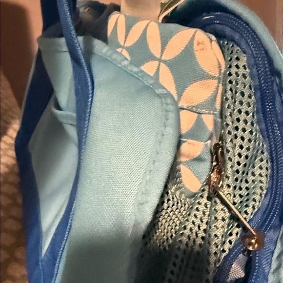 United Colors of Benetton Blue and White Patterned small dog Bag - Picture 10 of 17